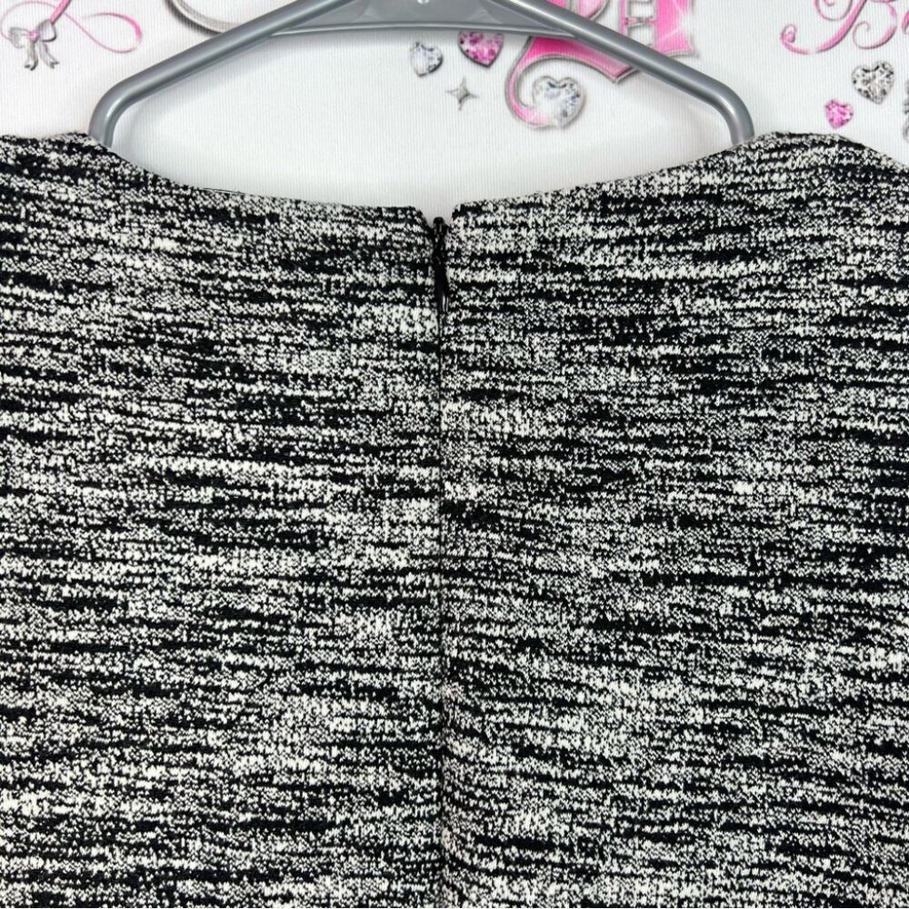 Calvin Klein dress long sleeve black white knit Monochrome Knit Dress - Picture 10 of 11